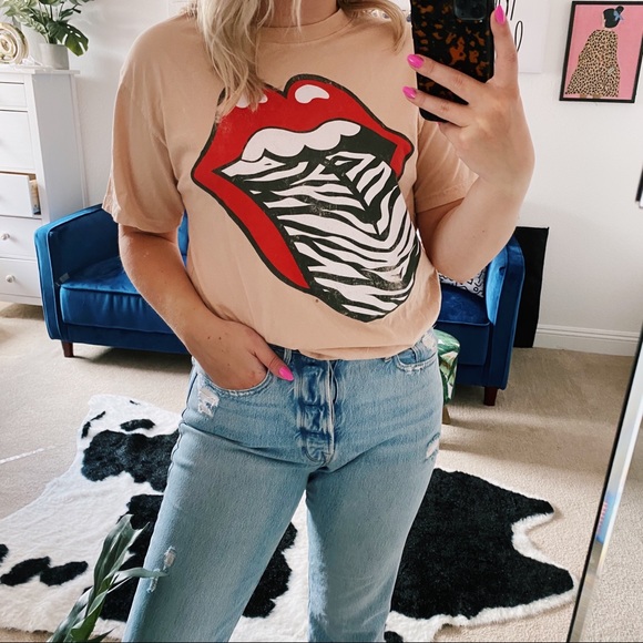 Urban Outfitters Tops - Rolling Stones zebra tongue graphic tee